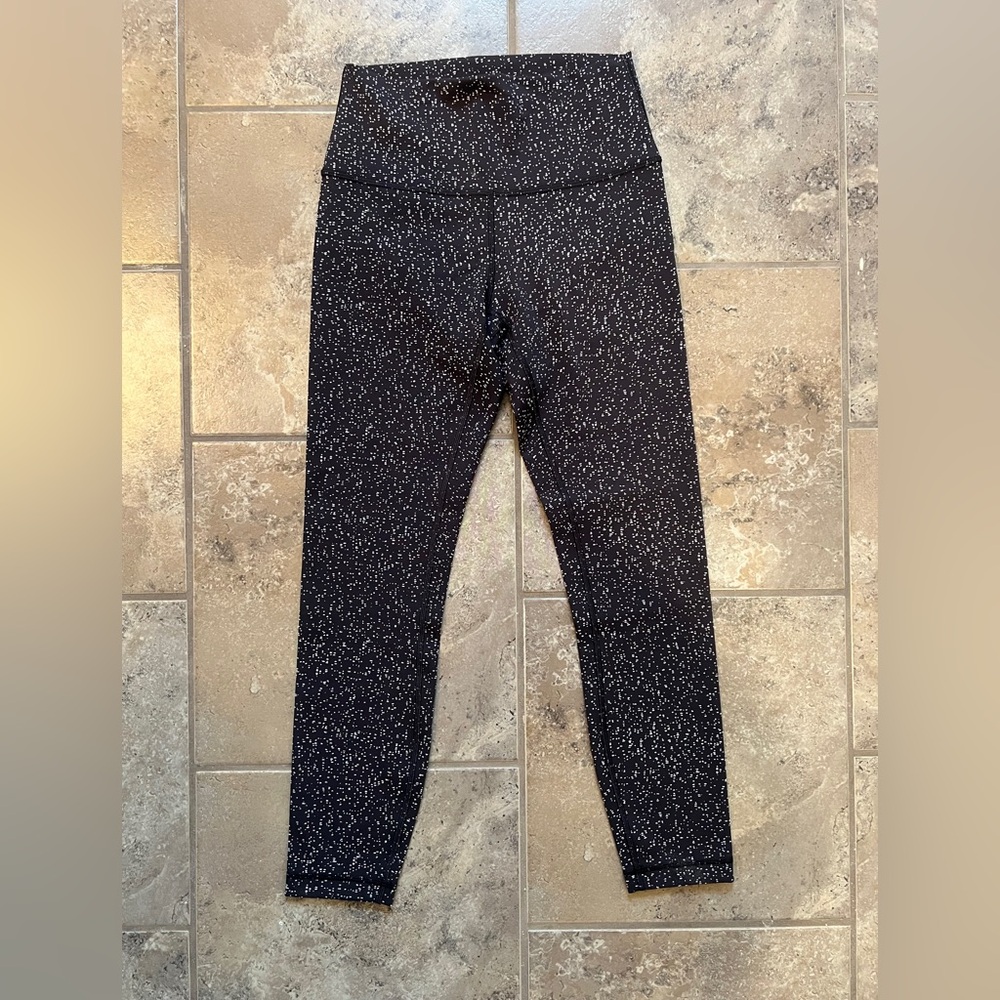 Black and White Speckled Lululemon Leggings